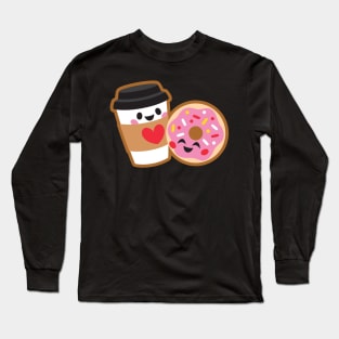 Coffee and Donut Buddies Long Sleeve T-Shirt